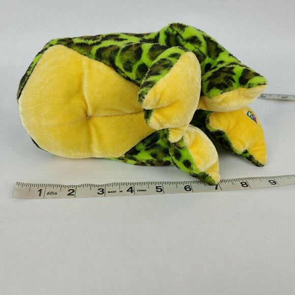 Ganz Webkinz Bullfrog 9 in Plush Frog Green Black Spotted Stuffed Animal NO CODE - Picture 9 of 9